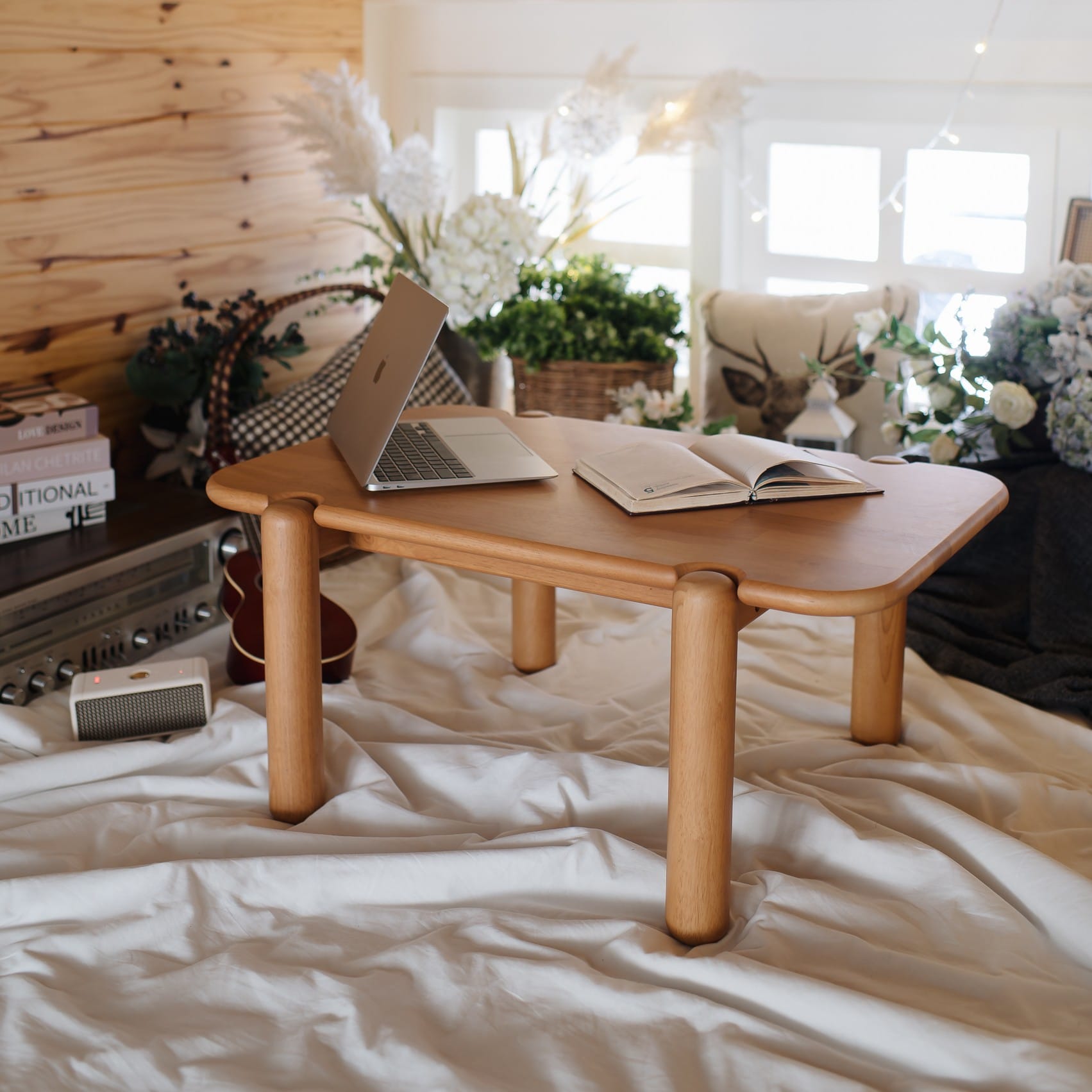 โต๊ะกลางไม้ยางพารา  MAAI DESIGN รุ่น CHUSHIN COFFEE TABLE สีโอ๊ค_8